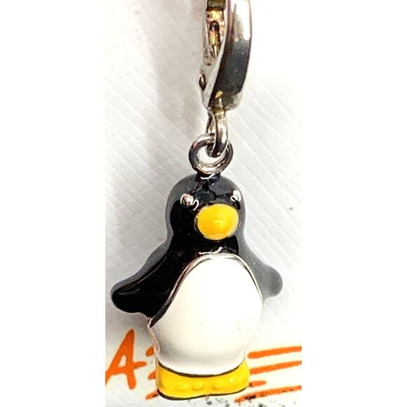 Zable Sterling Silver Penguin Charm for Bracelet Pendant 1/2" long NEW - Picture 2 of 5